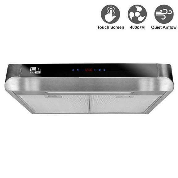 LiveTech Stainless Steel 30" Under Cabinet *DUCTED* Range Hood 400 CFM *DUCTED* *DUCTED* *DUCTED*