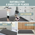 thumbnail image 5 of H.VERSAILTEX 2 Pieces Soft Shaggy Chenille Bath Rug Non-Slip Bath Mats Machine Washable for Bathroom, Indoor, Tub (20" x 32",Grey), 5 of 7