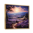 thumbnail image 2 of Designart "Countryside Lavender Landscape Collage III" Landscapes Floater Framed Wall Art Print, 2 of 7