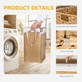 thumbnail image 2 of CONCETTA Laundry Hamper with lid, No Install Needed, 90L Wicker Laundry Baskets Foldable Removable Liner Bags, Yellow, 2 of 8