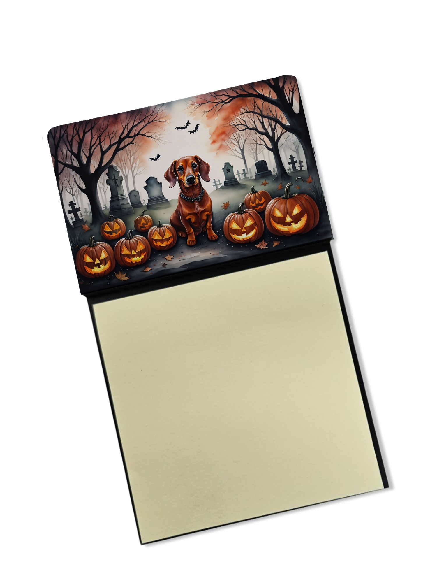 English Bulldog Spooky Halloween Sticky Note Holder 3.25 in x 5.25 in