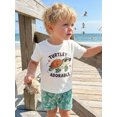 thumbnail image 6 of BemeyourBBs Little Boys Summer Outfits Adorable Ocean Themed Print Short Sleeve Round Neck Tops and Shorts Set, 6 of 9