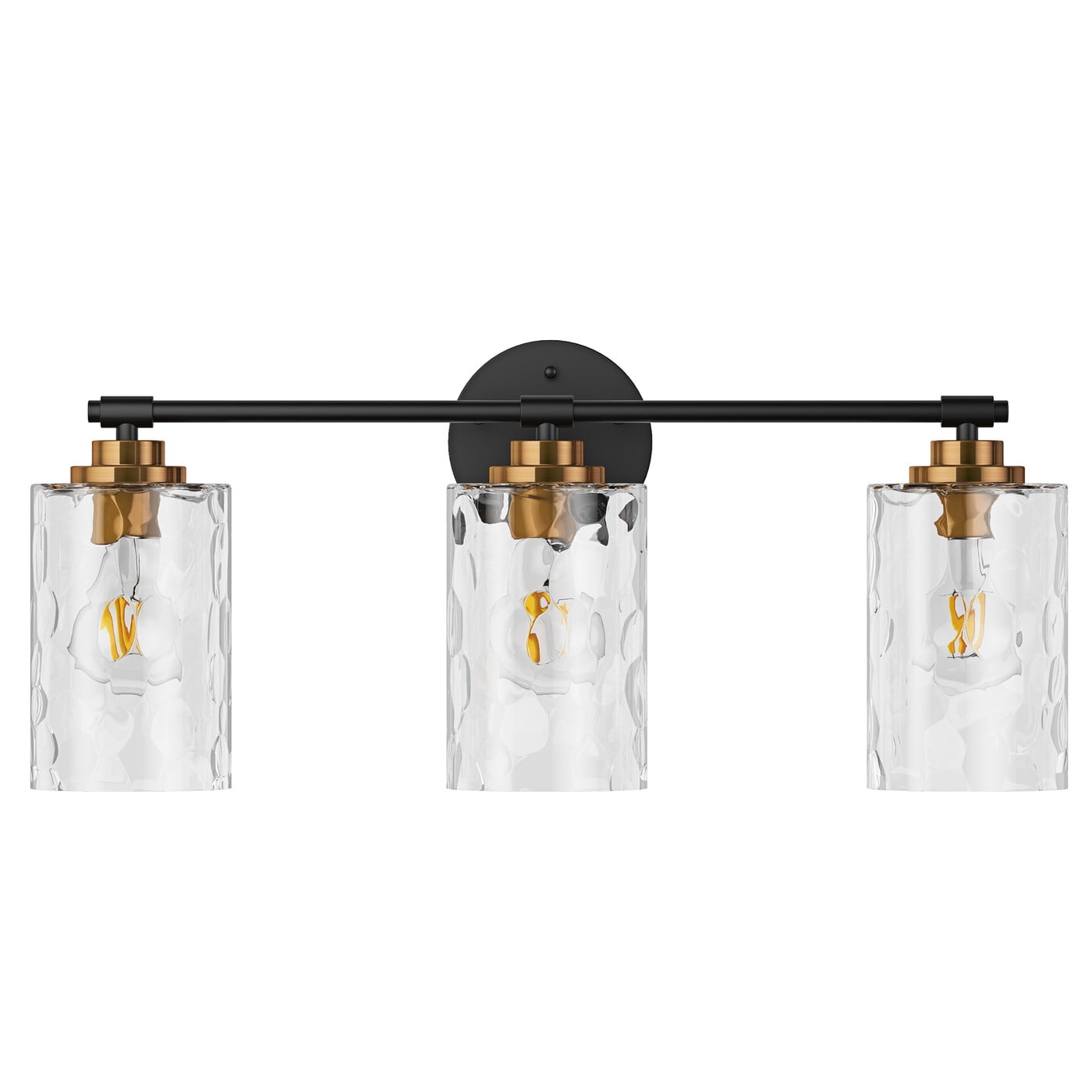 Aiwen 3-Light Stunning Vanity Light Modern Wall Sconce with Crystal Shade Rustic Bathroom Light Fixture over Mirror