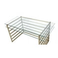 thumbnail image 3 of ACME Shona Desk in Antique Gold & Clear Glass 92535, 3 of 5