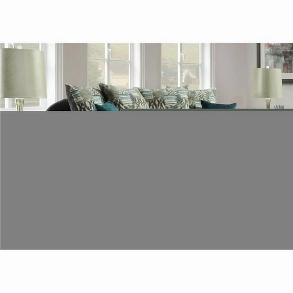 Neo Living NL600-GRAY-15-SOFA Camila Ornate Carved Wood Sofa, Gray