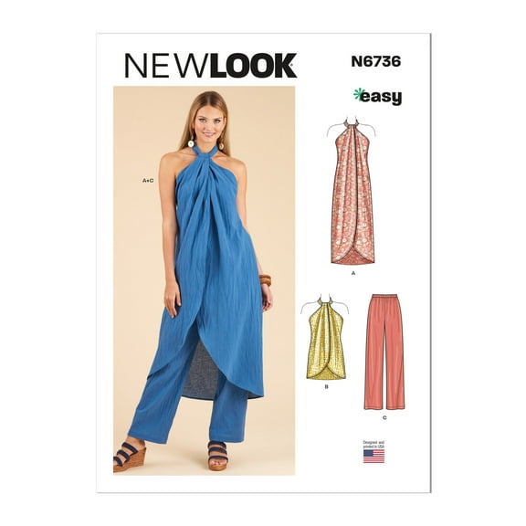 New Look Sewing Pattern 6736 Tops, Trousers 6-8-10-12-14-16-18