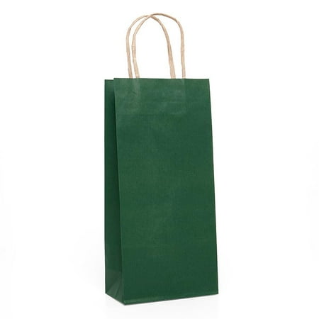 

Forest Green Wine Paper Wine Bags | Quantity: 250 | Width: 5 1/2 Gusset - 3 1/4 by Paper Mart