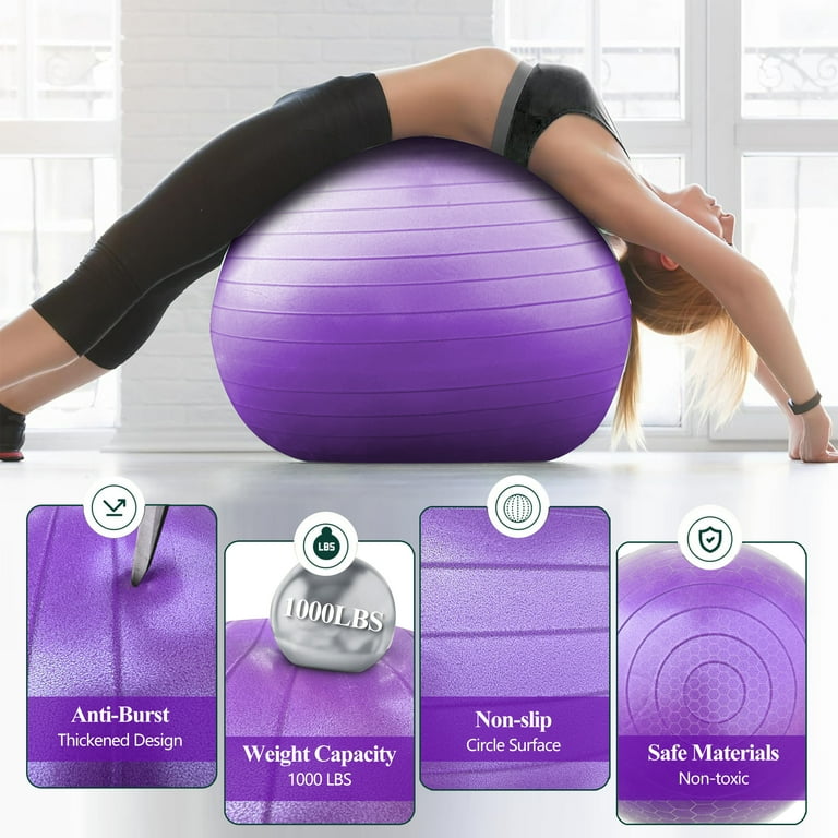 Cyrico Exercise Ball Set, 25-Inch Anti-Burst photo 3