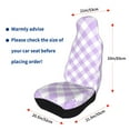 thumbnail image 6 of ZNDUO Purple Abstract Plaid Texture Pattern Car Seat Covers, Breathable Polyester Universal Seat Covers for Cars, 2PCS Car Seat Covers Front Seats Only, 6 of 8