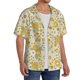 thumbnail image 2 of Balery Cute Sunflower Camisa Casual de Manga Corta con Botones para Hombre, Texturizada, Estilo Cubano, para Playa, Verano-3X-Large, 2 of 5