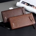 thumbnail image 3 of Bolso de mano de negocios Cartera de hombre Bolso de mano con cremallera larga Bolso para teléfono móvil Bolso de hombre, 3 of 5