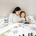 thumbnail image 5 of jejeloiu Hallo Winter Queen Comforter Set,Christmas Snowflake Bedding Sets,Happy New Year Bedding Comforter Set For Boys Kids,Breathable Home Decor,3-Piece, 5 of 8