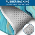 thumbnail image 4 of Blue Marble Gold Wave Pattern Bathroom Rugs Sets 3 Piece,Toilet Cover Set,Absorbent Non Slip Bathroom Mats Sets with U-Shaped Contour Rug Toilet Rug Set, 4 of 5