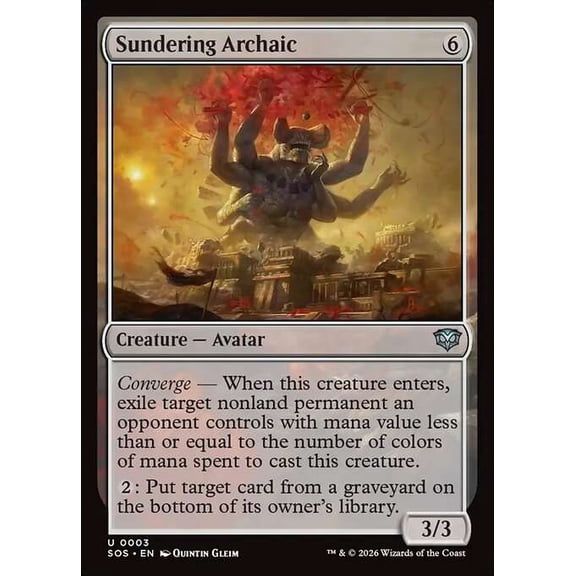 MtG Secrets of Strixhaven Uncommon Sundering Archaic #3