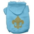 thumbnail image 5 of Pet, Dog  Cat Hoodie Rhinestone, "Gold Fleur De Lis", 5 of 7