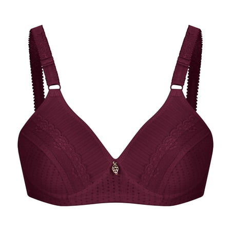 Padded Bras Women Pullover Bra Feature V-Neck Demi & Balconette Bra Style W-1051 Wine S