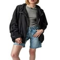 thumbnail image 1 of Veste d'Automne pour Adolescente à Manches Longues de Couleur Unie, 1 of 5