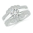 thumbnail image 4 of ANGARA Natural 0.07 Ct. Diamond Fashion Ring in 14K White Gold for Women (Ring Size: 7.5), 4 of 11