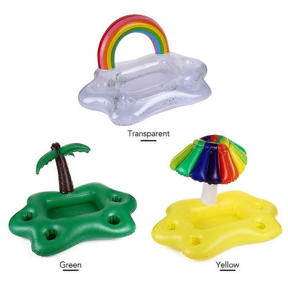 Floating Drink Holder Inflatable Beverage Salad Fruit Ice Serving Bar Food Cooler Containers Floating Tray Party Accessories Water Fun Decorations