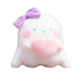 thumbnail image 1 of Cojín de espalda con forma de fantasma, adorable cojín de peluche rosa para pareja (cojín de corazón fantasma de 40 cm), 1 of 8