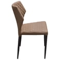 thumbnail image 4 of Milo 4-Pack Dining Chairs in Coffee Diamond Tufted Leatherette with Black Powder Coat Legs by Diamond Sofa, 4 of 8