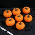 thumbnail image 5 of 12Pcs Realistic Pumpkin Set Thanksgiving Halloween Tabletop Display Ornamental Farmhouse Party Centerpiece Enhance Festive 12PCS, 5 of 5