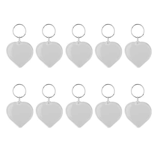 10 Uds llavero de acrílico transparente Baoblaze para fotos inserte soporte del álbum 0x5.0cm