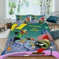 thumbnail image 2 of Duck Dodgers-themed Bed Sheet Set Three Piece Set Comfortable And Skin Friendly Unique Design Home Decor Gifts For Family Friends fans54''x79''（135cm*200cm）, 2 of 6