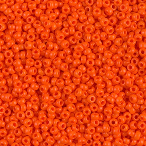 Miyuki 11/0 Seed Beads 11-90406/11-406 Opaque Orange 24 Grams