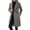 Gray, variant on uublik Womens Trench Coat Wine Notch Lapel Single-Breasted Business Casual Peacoat Trendy Clothes
