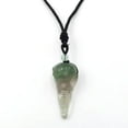 thumbnail image 4 of Natural Crystal Crow Head Bird Skull Hand Necklace Carving Quartz Stone Pendant, 4 of 9