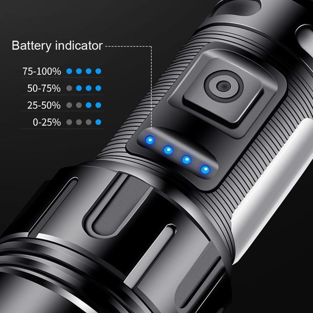 golytefs Xhp50 Flashlight 800LM Cob Led Torch 1200mAh Ipx4 Type-c Usb Rechargeable