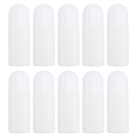 10 Pcs Bouteilles en Plastique 50Ml pour Huiles Essentielles Vides Rechargeables Réutilisables Étanches Diy Déodorant