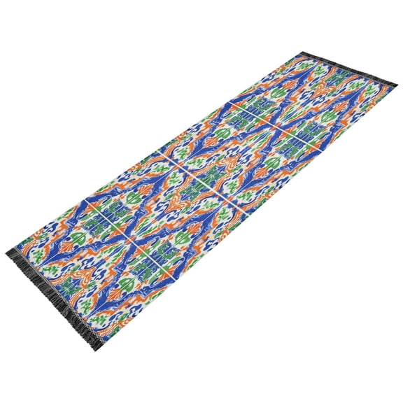Vintage Modern Runner Rug,Non Slip Machine Washable 72"x23.5" Polyester Material Pet-Friendly Durable,Applicable to Entryway Rug Living Room Rug Dotted with Vivid Blue