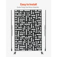 thumbnail image 4 of VEVOR Metal Privacy Screen, 47" W x 76" H, Outdoor Privacy Screens 3-Panel, Freestanding Outdoor Divider with Stand, Decorative Garden Steel Privacy Fence for Balcony Patio Indoor Room Hot Tub Black, 4 of 9