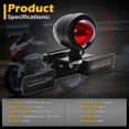 thumbnail image 2 of Motorcycle Tail Light Brake Stop Daytime Running Light Red 12V with Black License Plate Holder, 2 of 3