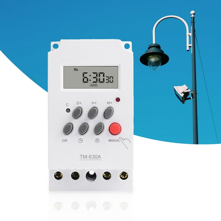 TM630A-2 Time Relay Programmable Strong Anti-interference Ability 220V DC  Heavy Duty Electric Timer for Water Heater - Walmart.com