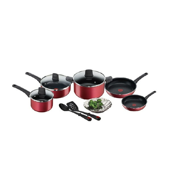 BATERIA 11 PZAS TFAL SO GENEROUS C3714612M ROJO T-fal C3714612M