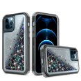 thumbnail image 1 of Kaleidio Case For iPhone 13 Pro (6.1") [Kleer Hybrid] 3-Piece Impact [Drop Protection] Shockproof See-Thru Cover [Black/Black Liquid Glitter], 1 of 4