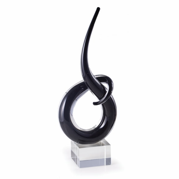 Crystal 14" Black Spiral Trophy.