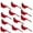 Red, variant on Artificial Birds, 12 Pcs Artificial White Doves Simulation Foam White Feathered Artificial Birds Doves Clip On Ornament for Christmas Tree Decorations, Wedding, Wreaths & Crafts