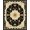 Black Gold Ivory, Pattern 8, variant on Design&I 8'x10' Washable Area Rug Sleek Flatweave Pet Friendly Long Hallway Abstract Motif Minimalist Interlocking Border Entryway for King Size Bedroom, Under Bed