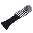 thumbnail image 5 of Fundas tejidas para cabezas de Golf, hilo de lana suave, fundas para palos de Golf, rayas blancas y azules de zafiro, 5 of 5