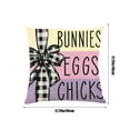 thumbnail image 2 of Eastter Throw Pillow Cases Easter Pillow Cover 18X18 Inches Colored Eggs Spring Art Textured Linen Pillow Cover's For Home Sofa Couch Decoration, 2 of 6