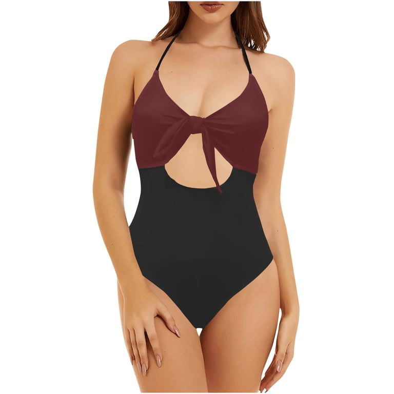 Hicidod Women's Tummy Control Swimsuit One Piece Slimming Bathing