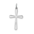 thumbnail image 3 of 925 Sterling Silver Polished back Religious Faith Cross Charm Pendant Necklace 23x15mm Wide - Pendant for Women, 3 of 4