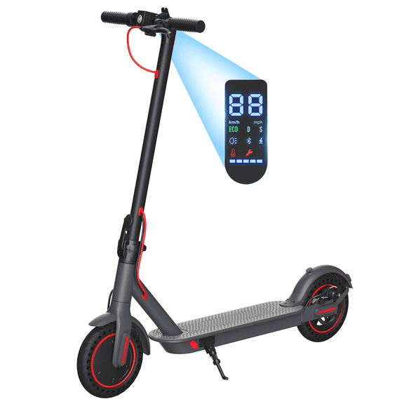 OBX Adult Electric Scooter,350W Motor 18MPH & 12-16 Miles Long Range,Folding Design with Dual Brake System and App Control for Commuting