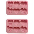 thumbnail image 1 of Molde de silicona con forma de corazón para chocolate, caramelos y galletas, bandeja de hielo con forma de corazón, herramienta para hornear, regalo, molde para velas y pasteles con forma de corazón, 1 of 3