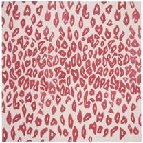 SAFAVIEH Kids Vonda Polka Dots Cotton Area Rug, Ivory/Red, 6' x 6' Square