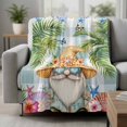 thumbnail image 2 of Palm Tree Blanket Soft Cozy Warm Twin Blanket for Bed, Plush Fuzzy Flannel Fleece Blankets for Sofa, Butterfly Gnomes Coastal Starfish Shell Plaid Throw Blankets for Couch, Gifts for Men, 60"x80", 2 of 9